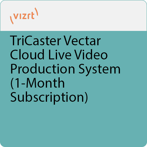 Vizrt TriCaster Vectar Cloud Live Video Production System (1-Month Subscription)