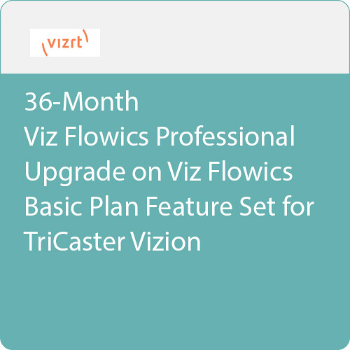 Vizrt Viz Flowics Professional Subscription Upgrade from Basic Plan for TriCaster Vizion (3-Year)