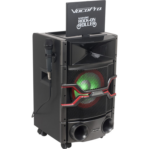 VocoPro DVD Karaoke System with Display Monitor, Lightshow, and Powered Speaker