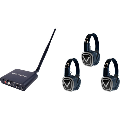 VocoPro Silent Disco Pro 103 Long-Range Event Package (1 Transmitter, 3 Headphone Receivers)