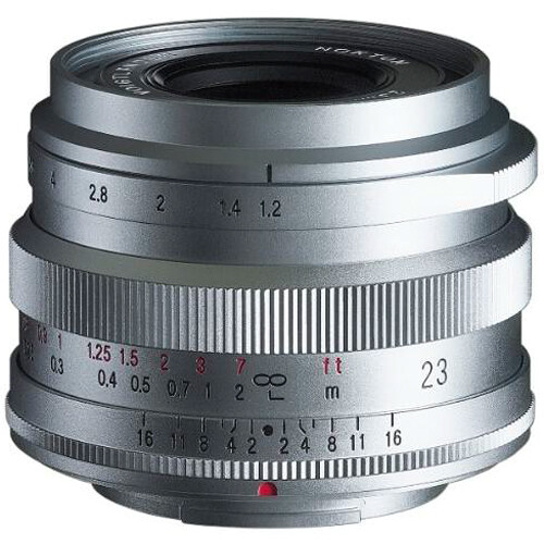 Voigtlander Nokton 23mm f/1.2 Aspherical Lens (FUJIFILM X, Silver)