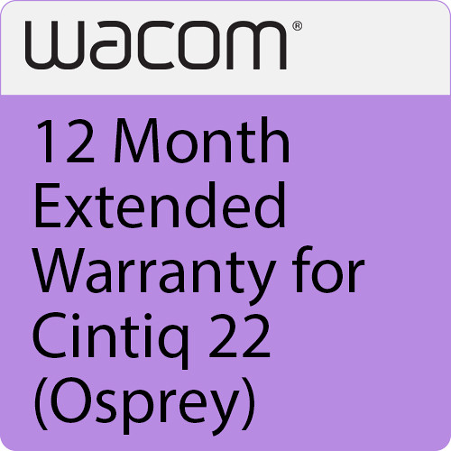 Wacom 12 Month Extended Warranty for Cintiq 22 (Osprey)