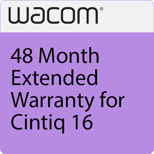 Wacom 48-Month Extended Warranty for Cintiq 16