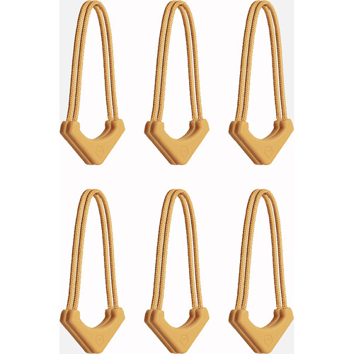 WANDRD WORRYLESS Locking Zipper Puller (Dallol Yellow, 6-Pack)