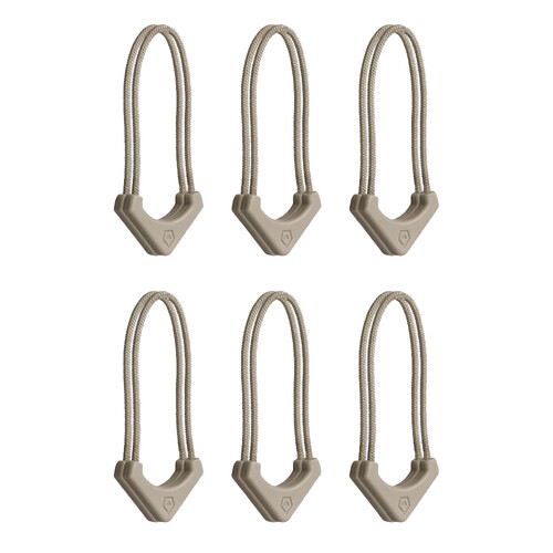WANDRD WORRYLESS Locking Zipper Puller (Yuma Tan, 6-Pack)