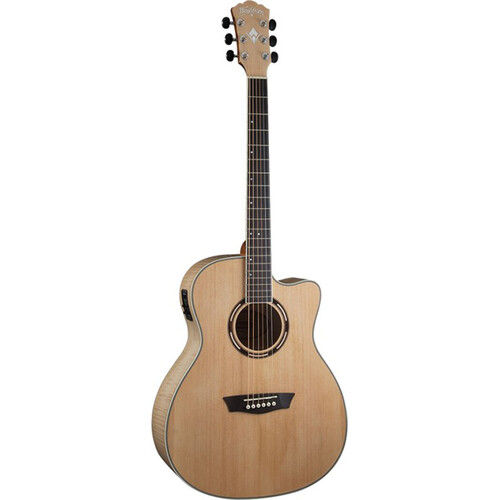 Washburn AG40CE Apprentice Series Grand Auditorium Cutaway Acoustic Electric Guitar (Natural)