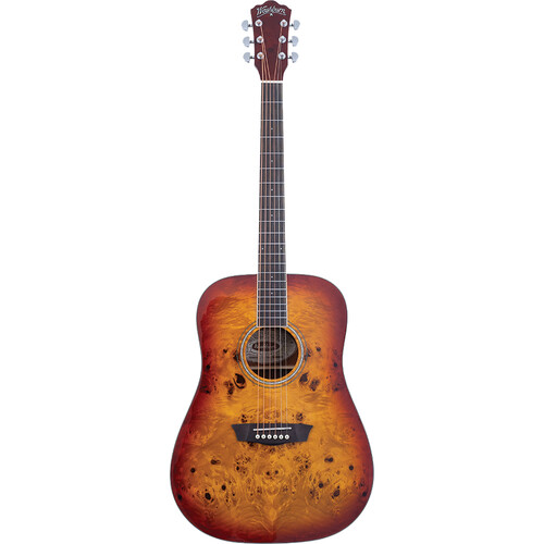 Washburn Deep Forest Burl D Dreadnought Acoustic Guitar (Amber Fade)