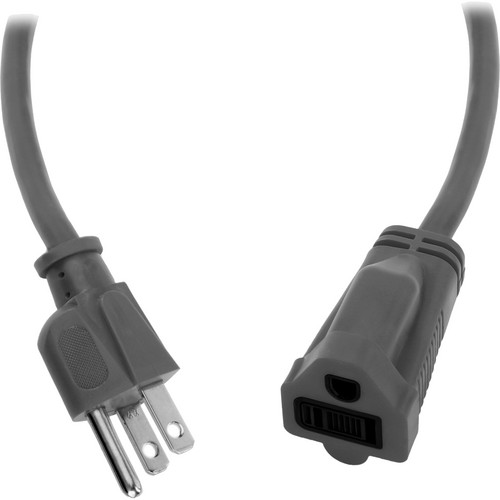 Watson AC Power Extension Cord (16 AWG, Gray, 6')