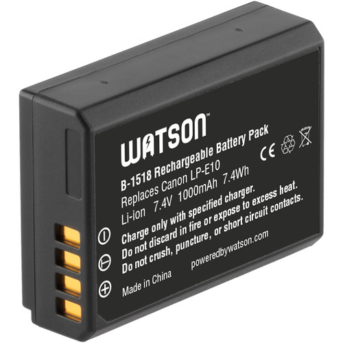 Watson LP-E10 Lithium-Ion Battery Pack (7.4V, 1000mAh)
