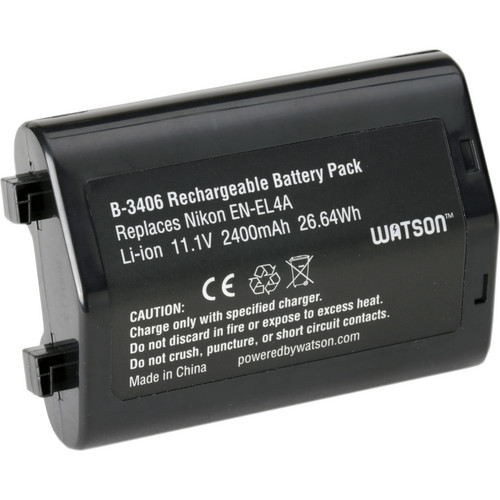Watson EN-EL4A Lithium-Ion Battery Pack (11.1V, 2400mAh)