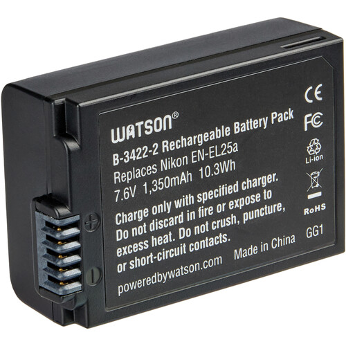 Watson EN-EL25a Lithium-Ion Battery Pack (7.6V, 1350mAh)