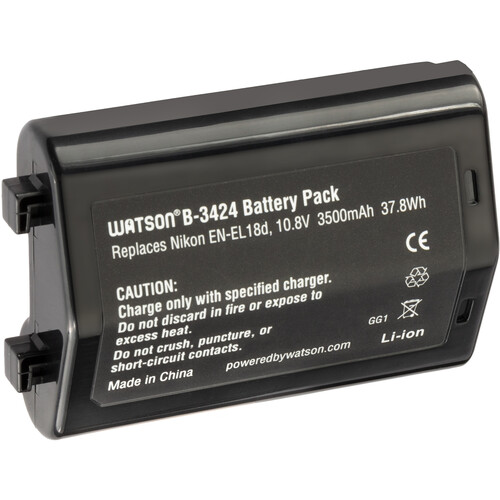 Watson EN-EL18d Lithium-Ion Battery Pack (10.8V, 3500mAh)