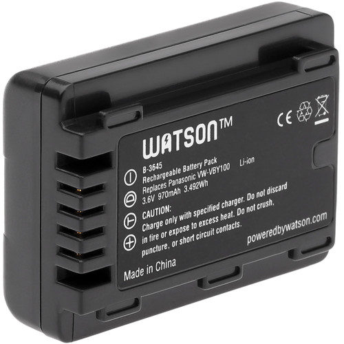 Watson VW-VBY100 Lithium-Ion Battery Pack (3.6V, 970mAh)