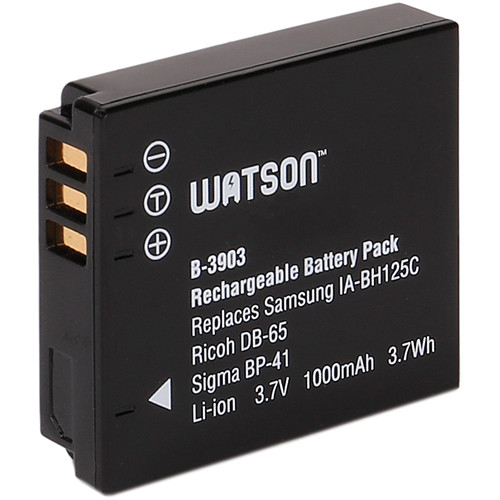 Watson IA-BH125C / DB-65 / BP-41 / D-Li106 Lithium-Ion Battery Pack (3.7V, 1000mAh)