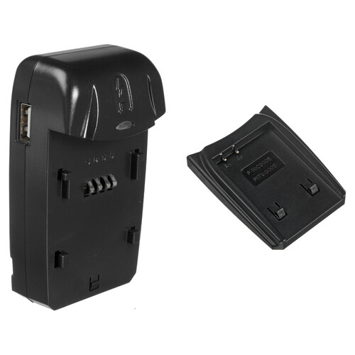 Watson Compact AC/DC Charger Kit with Battery Adapter Plate for CGA-S005, NP-70 & IA-BP125A