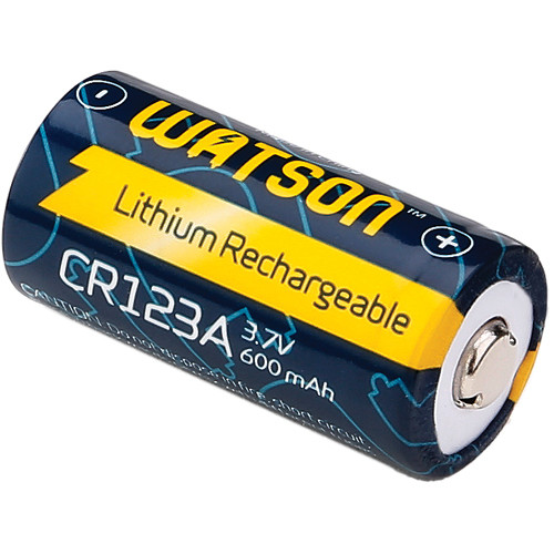 Watson CR-123A Rechargeable Lithium Battery (3.7V, 600mAh)