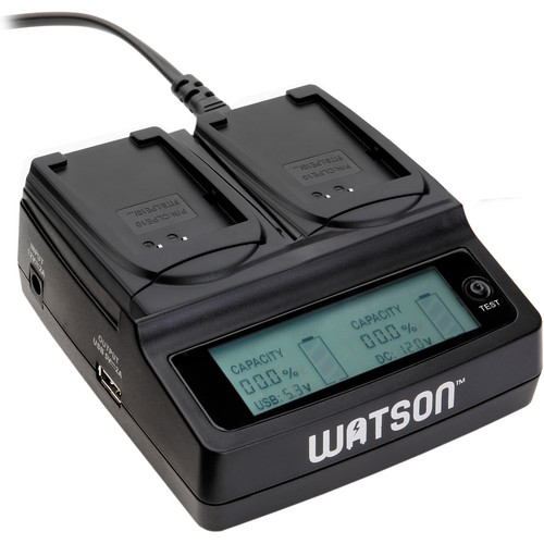Watson Duo LCD Charger with Two LP-E10 Battery Plates