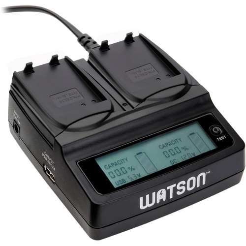Watson Duo LCD Charger with Two EN-EL14 / EN-EL14A Battery Plates