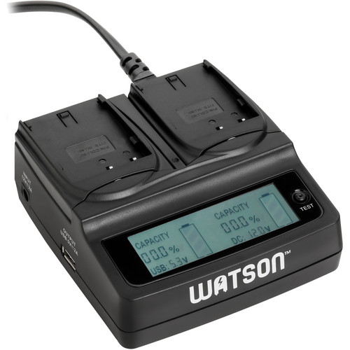 Watson Duo LCD Charger with Two D-Li90 Battery Plates