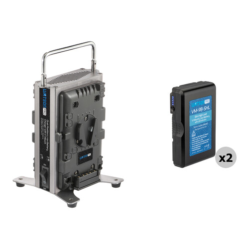 Watson Dual-Position Compact V-Mount Charger with 2 x 14.4V 98Wh Slim High-Load Li-Ion Battery Kit