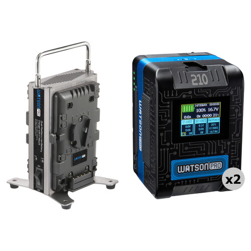 Watson FastPower VM-210-FP Kit with 2 Batteries and 2-Bay Charger (210Wh, V-Mount)