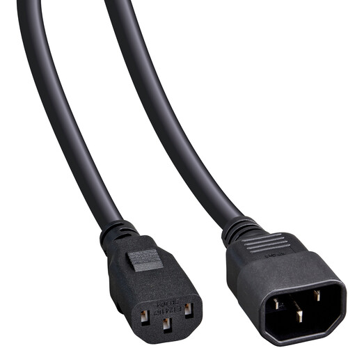 Watson Computer Power Extension Cable IEC C13 Female to C14 Male (3')