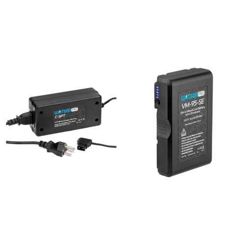 Watson Pro 14.4V 95Wh Slim Li-Ion Battery Kit with D-Tap Charger (V-Mount)