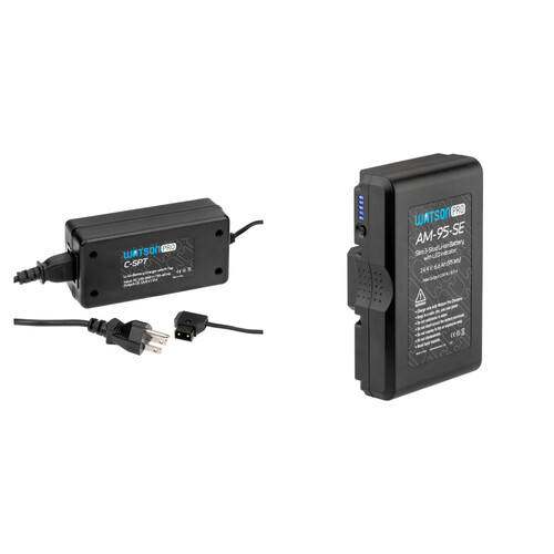 Watson Pro 14.4V 95Wh Slim Li-Ion Battery Kit with D-Tap Charger (Gold Mount)