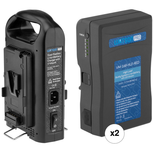 Watson Pro Buddy System High-Load V-Mount Battery Kit with Dual Bay Charger