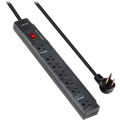 Watson 7-Outlet Surge Protector (1200 Joules, Black)