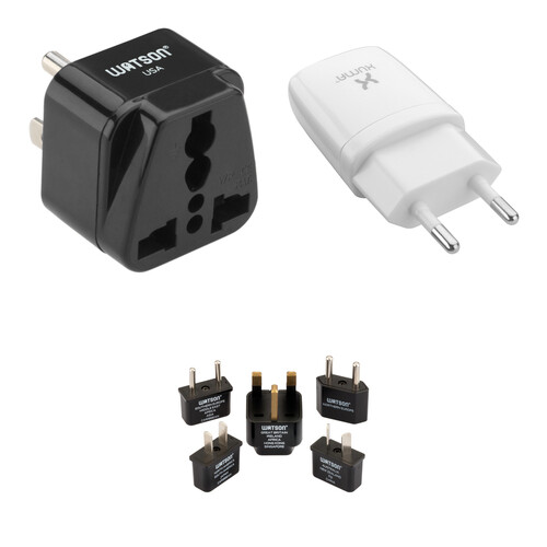 Watson 3-Prong UK to 3-Prong USA Power Adapter Plug Kit (6-Piece)