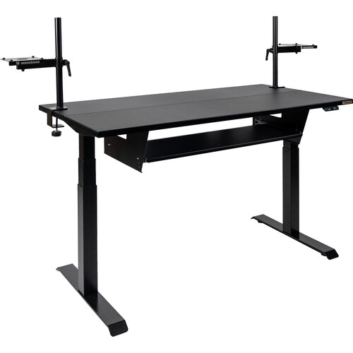 Wavebone Starship Studio Standing Desk with Keyboard Tray (Black)