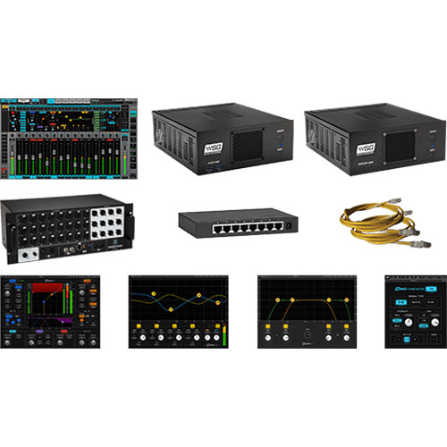 Waves eMotion LV1 Mixer with 24-Preamp Stagebox, SoundGrid Server One-C, and Axis One Computer