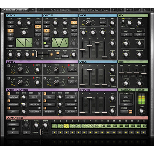Waves Element Virtual-Analog Synthesizer Plugin