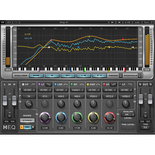Waves H-EQ Hybrid Equalizer - EQ Plug-In (TDM/Native/SoundGrid, Download)