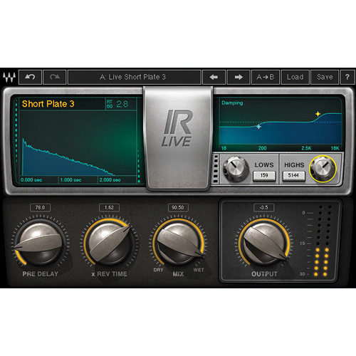 Waves IR-Live Convolution Reverb - IR-Based Reverb Plug-In (Native/SoundGrid, Download)