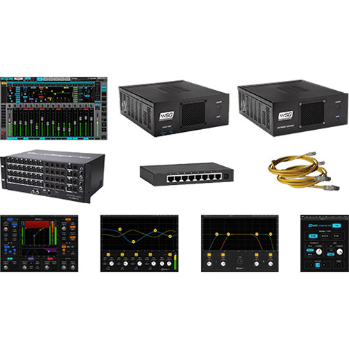 Waves eMotion LV1 Mixer with 32-Preamp Stagebox, SoundGrid Server One-C, and Axis One Computer
