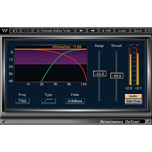 Waves Renaissance DeEsser Channel Strip Plug-In (Native/SoundGrid, Download)