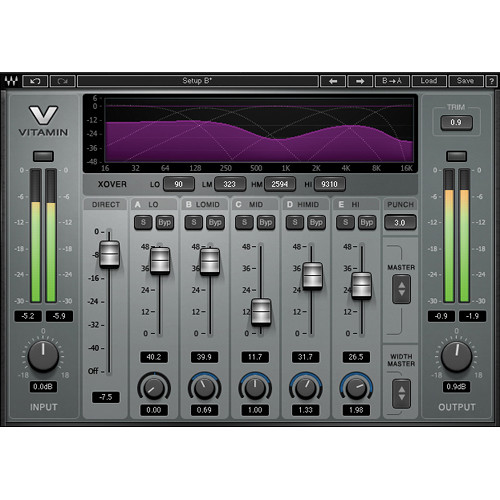 Waves Vitamin Sonic Enhancer - Multi-Band Harmonic Enhancer Plug-In for Native Systems (Download)