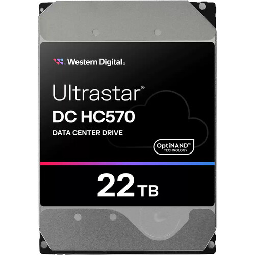 WD 22TB Ultrastar DC HC570 7200 rpm SAS-3 3.5" Internal Data Center HDD