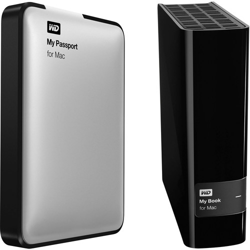 WD 3TB My Book External Hard Drive with 1TB My Passport Drive for Mac