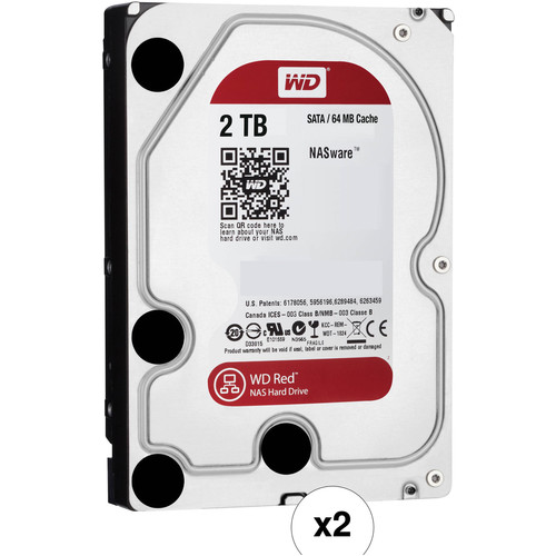 WD 2TB Network HDD Retail Kit (2-Pack, WD20EFRX, Red Drives)