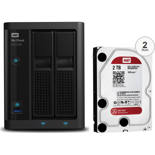 WD My Cloud Expert Series EX2100 4TB (2 x 2TB) NAS Kit