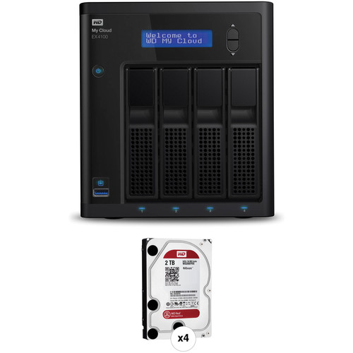 WD My Cloud Expert Series EX4100 8TB (4 x 2TB) NAS Kit