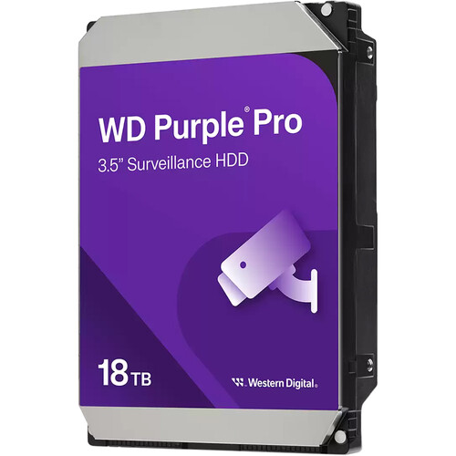 WD 18TB Purple Pro 7200 rpm SATA III 3.5" Internal Surveillance Hard Drive (Retail)