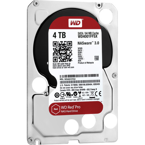 WD 4TB Red Pro 7200 rpm SATA III 3.5" Internal NAS HDD