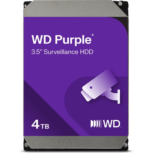 WD 4TB Purple 5400 rpm SATA III 3.5" Internal Surveillance HDD (Retail)