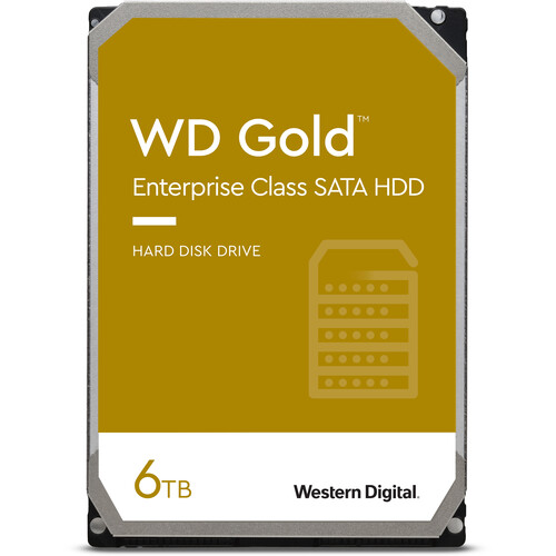 WD 6TB Gold 7200 rpm SATA III 3.5" Internal Enterprise HDD (2023)