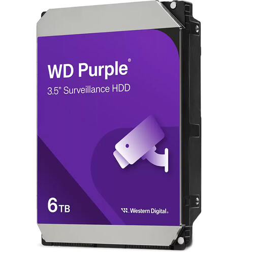 WD 6TB Purple 5400 rpm SATA III 3.5" Internal Surveillance Hard Drive (OEM)