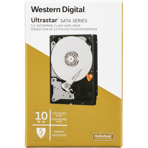 WD 10TB Ultrastar 7200 rpm SATA 3.5" Internal Data Center HDD (Retail)